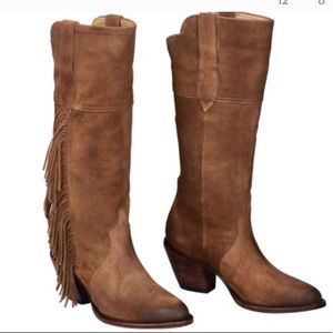 Lucchese Kacie Musgraves suede fringe boots